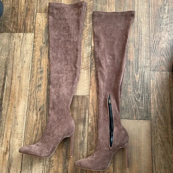Fashion Nova Women's Heeled Boots - Taupe - Picture 3 of 11